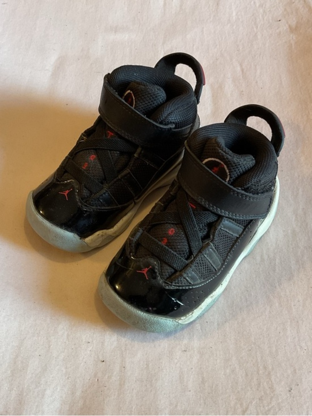 Nike Air Jordan Black Kids Sneakers with Red Jumpman